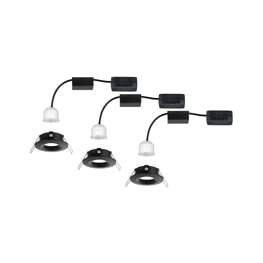 Paulmann LED Einbauleuchte Nova mini starr 3x4W 2.700K Schwarz matt 230V