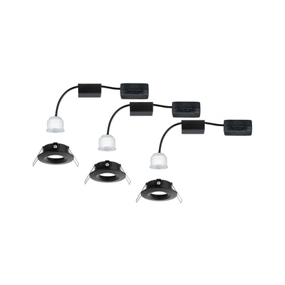 Paulmann LED Einbauleuchte Nova mini starr 3x4W 2.700K Schwarz matt 230V