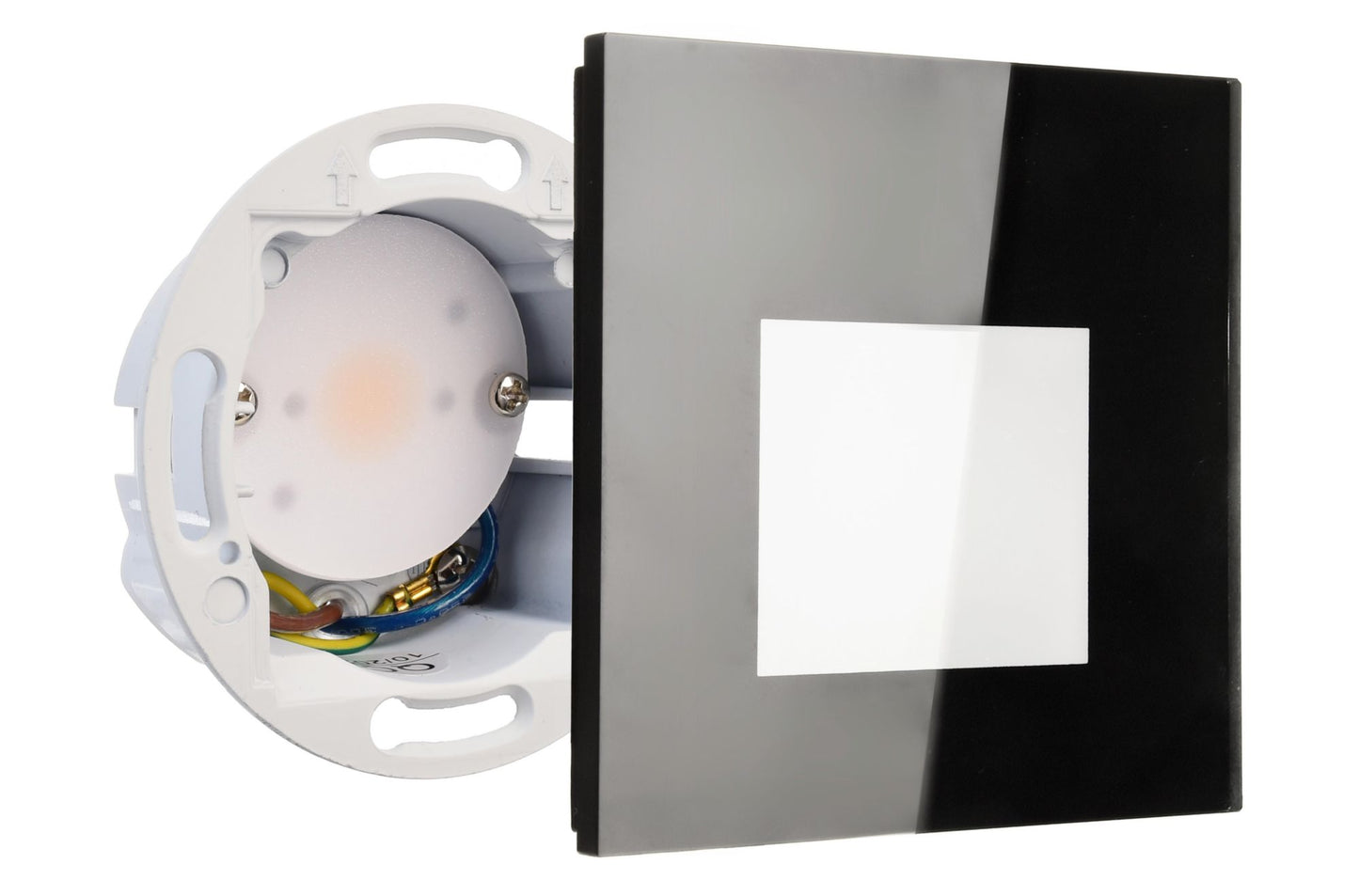 Deko-Light Glas-Abdeckung milchig eckig schwarz für Alwaid