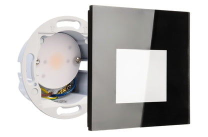 Deko-Light Glas-Abdeckung milchig eckig schwarz für Alwaid