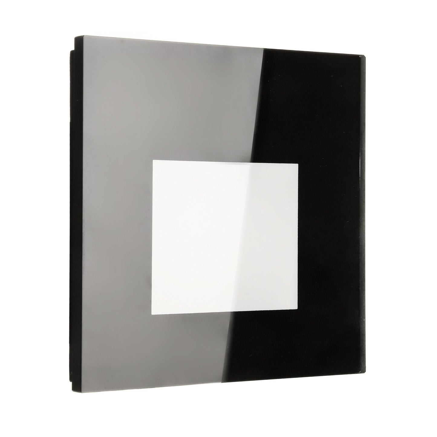 Deko-Light Glas-Abdeckung milchig eckig schwarz für Alwaid