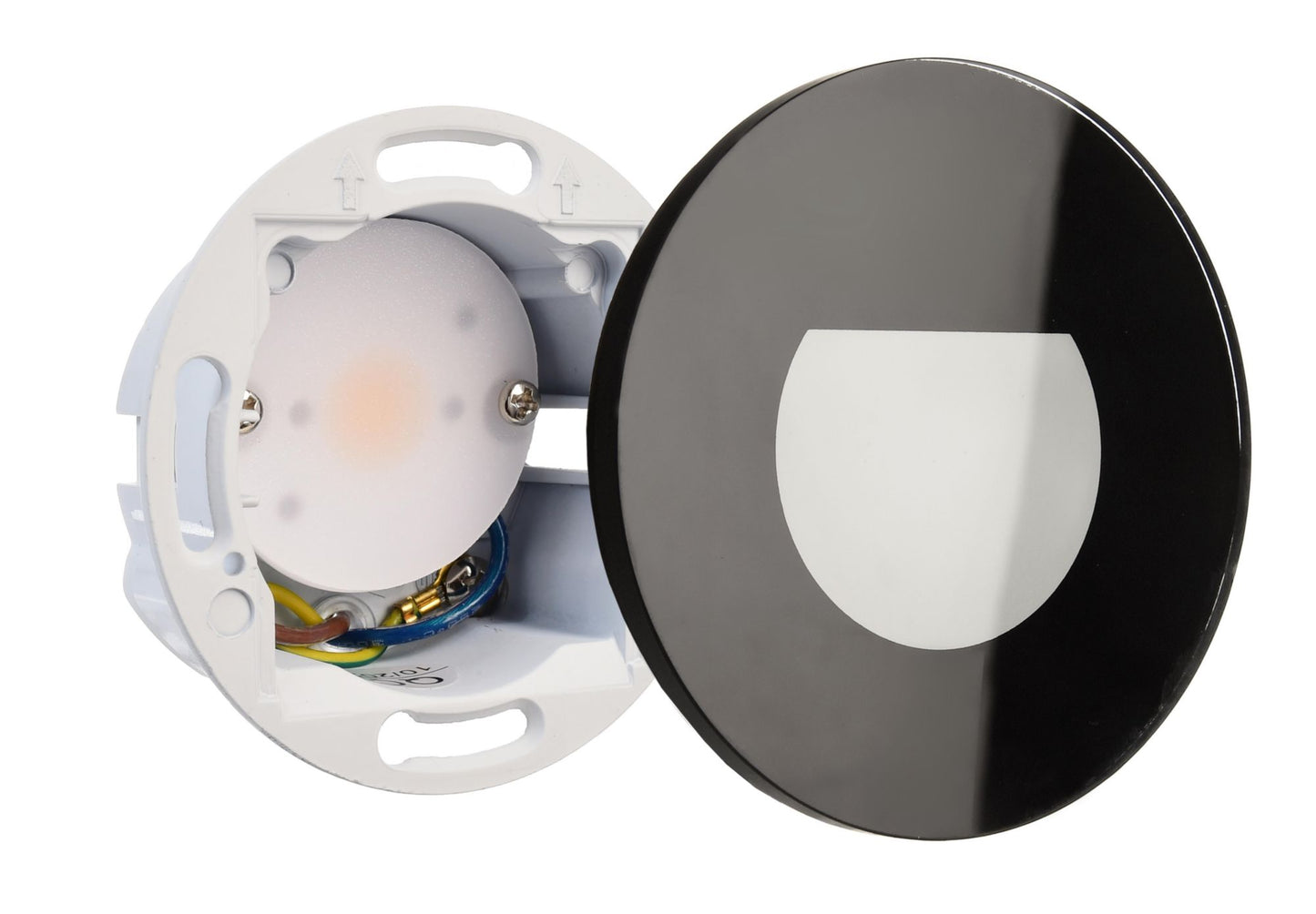 Deko-Light Glas-Abdeckung milchig rund schwarz für Alwaid