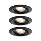 Paulmann LED Einbauleuchte Nova mini Plus EasyDim schwenkbar 3x4W 2.700K Schwarz matt 230V