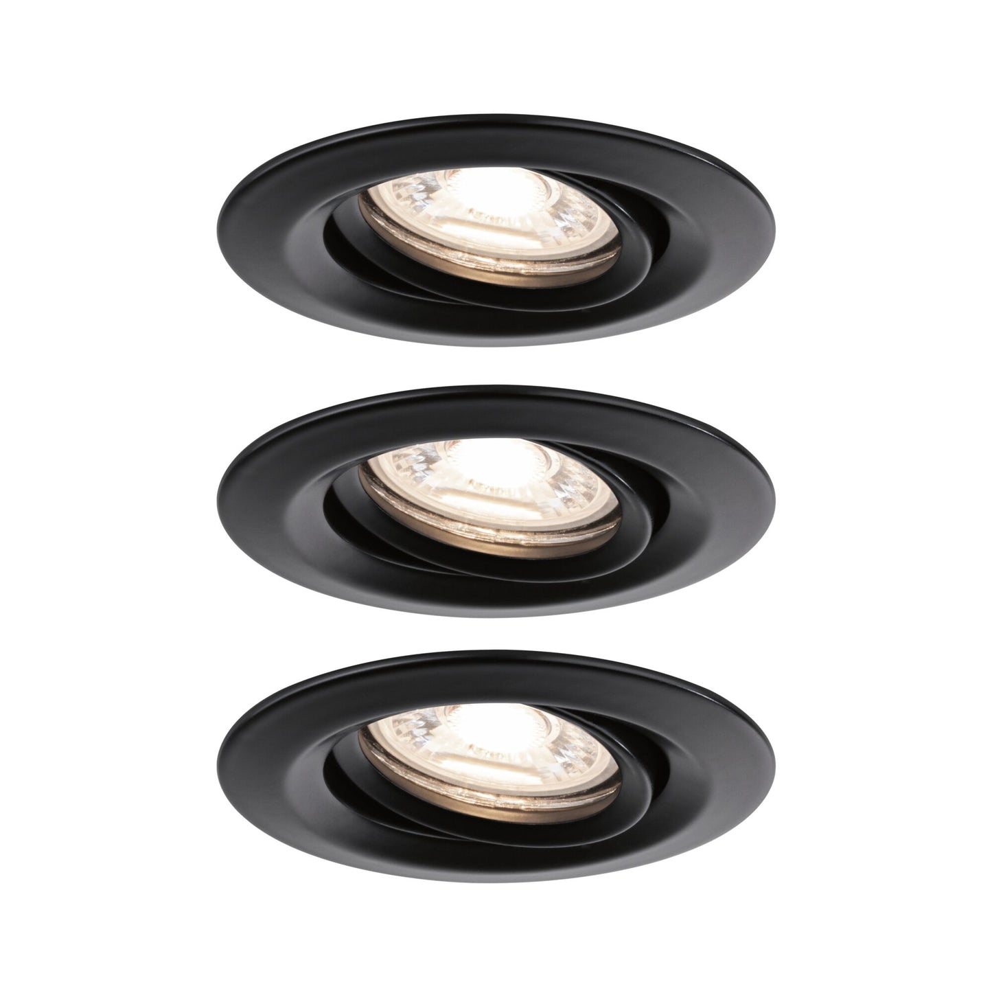 Paulmann LED Einbauleuchte Nova mini Plus EasyDim schwenkbar 3x4W 2.700K Schwarz matt 230V