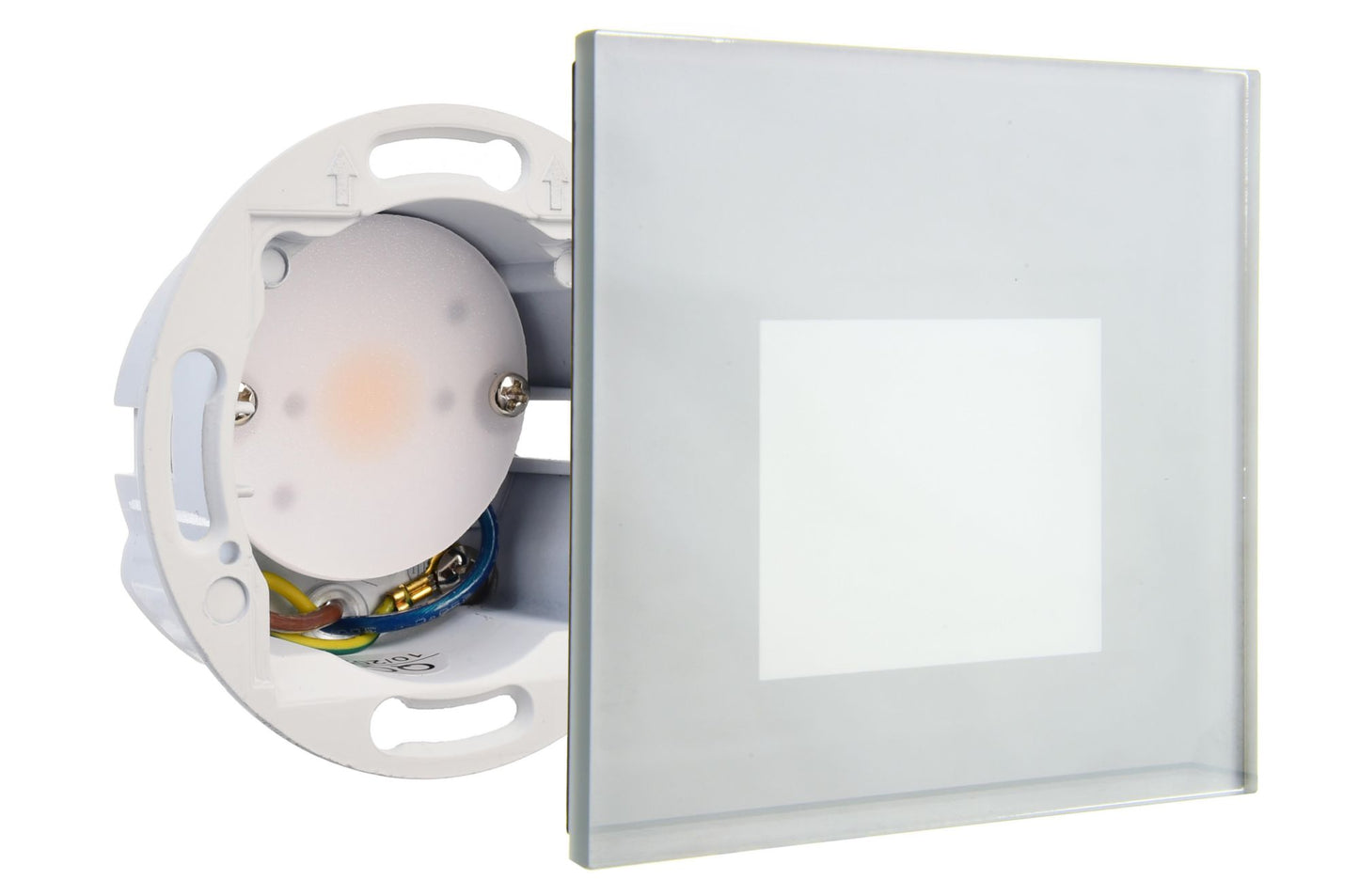 Deko-Light Glas-Abdeckung milchig eckig Hellgrau für Alwaid