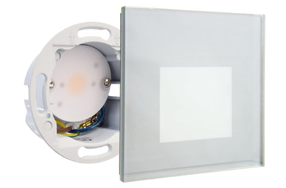 Deko-Light Glas-Abdeckung milchig eckig Hellgrau für Alwaid