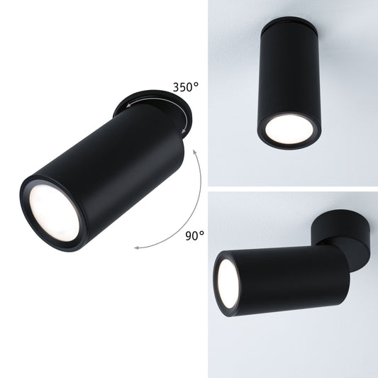 Paulmann LED Einbauleuchte Turnal  rund 60mm 90° Coin 6W 470lm 230V dimmbar 2700K Schwarz matt