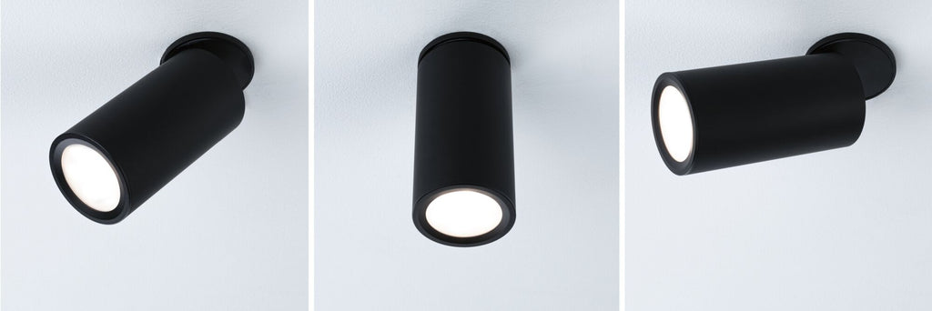 Paulmann LED Einbauleuchte Turnal  rund 60mm 90° Coin 6W 470lm 230V dimmbar 2700K Schwarz matt