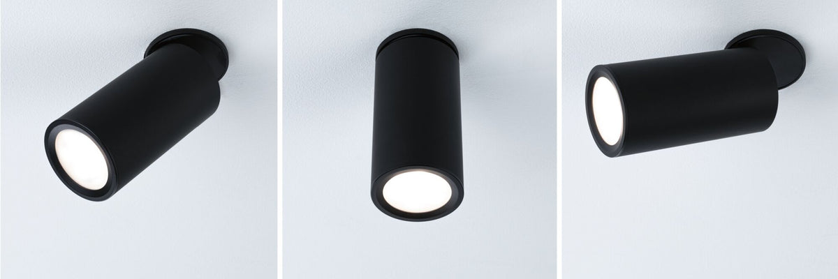 Paulmann LED Einbauleuchte Turnal  rund 60mm 90° Coin 6W 470lm 230V dimmbar 2700K Schwarz matt
