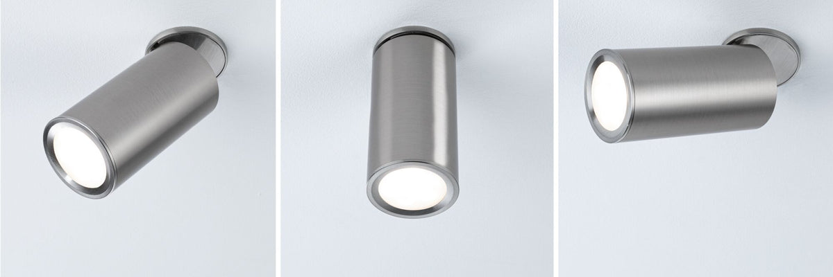 Paulmann LED Einbauleuchte Turnal  rund 60mm 90° Coin 6W 470lm 230V dimmbar 2700K Eisen gebürstet