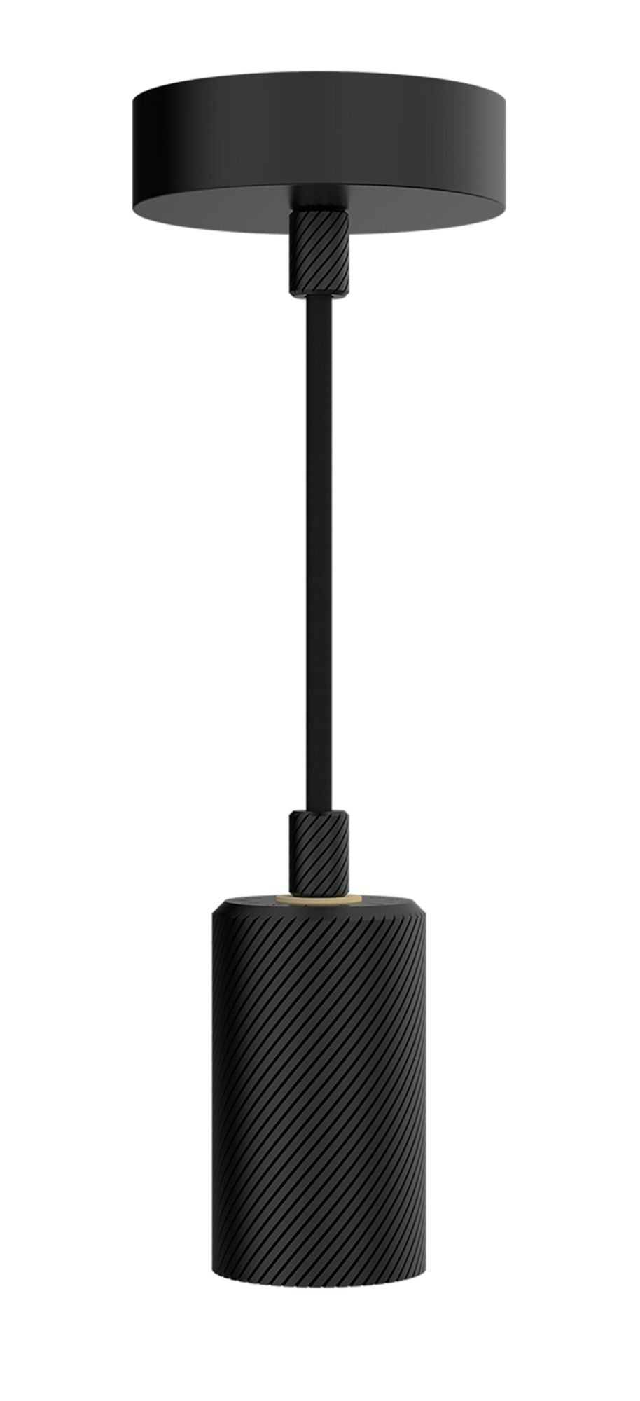 Deko-Light Segula E27 Fassung für Design-Bulb, schwarz, 5m Stoffkabel & Baldachin