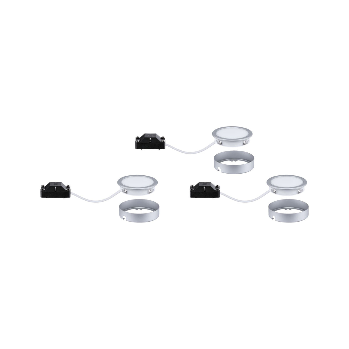 Paulmann LED Unterschrankleuchte Pukk 3x3,5W 65mm 3x210lm 230V rund Chrom matt