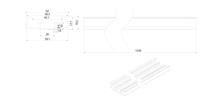 Deko-Light Sanotrunk Universal Blindabdeckung kürzbar, PC