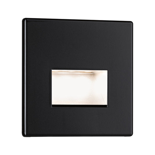 Paulmann LED Wandeinbauleuchte Edge  eckig 80x5mm  1,2W 50lm 230V  2700K Schwarz matt