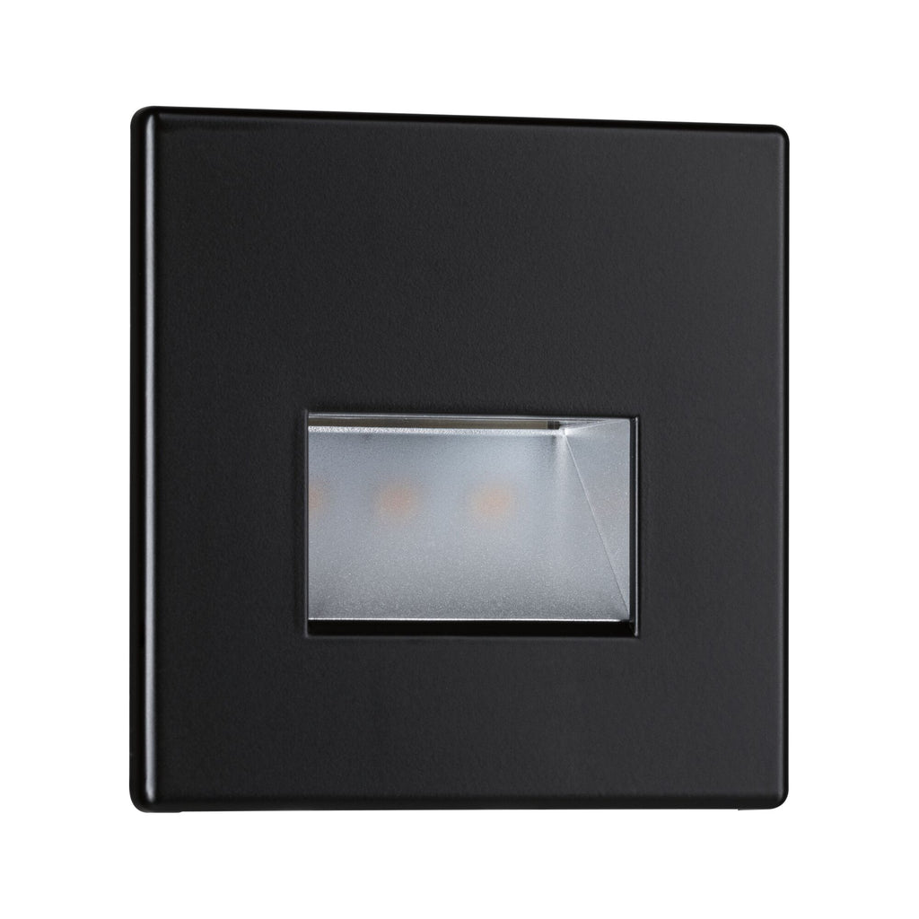 Paulmann LED Wandeinbauleuchte Edge  eckig 80x5mm  1,2W 50lm 230V  2700K Schwarz matt
