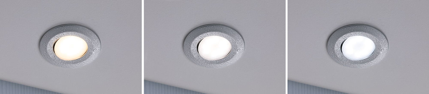 Paulmann HomeSpa LED Einbauleuchte Calla 3er-Set schwenkbar IP65  90mm 30°  3x5W 3x430lm 230V  3000K Chrom matt