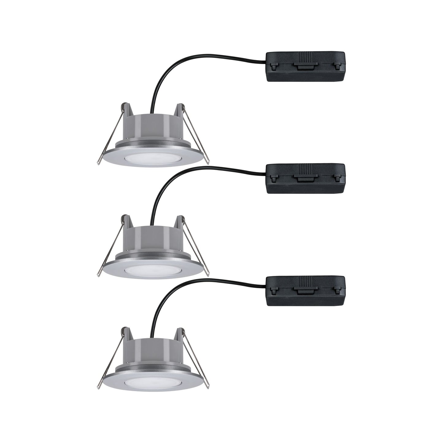 Paulmann HomeSpa LED Einbauleuchte Calla 3er-Set schwenkbar IP65  90mm 30°  3x5W 3x430lm 230V  3000K Chrom matt
