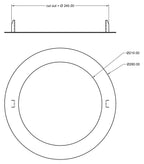 Deko-Light Reduzierring rund 280/210 mm, Verkehrsweiß