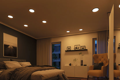Paulmann VariFit LED Einbaupanel Areo Dim to Warm  IP44 rund 175mm 3 Step Dim to warm Schwarz dimmbar
