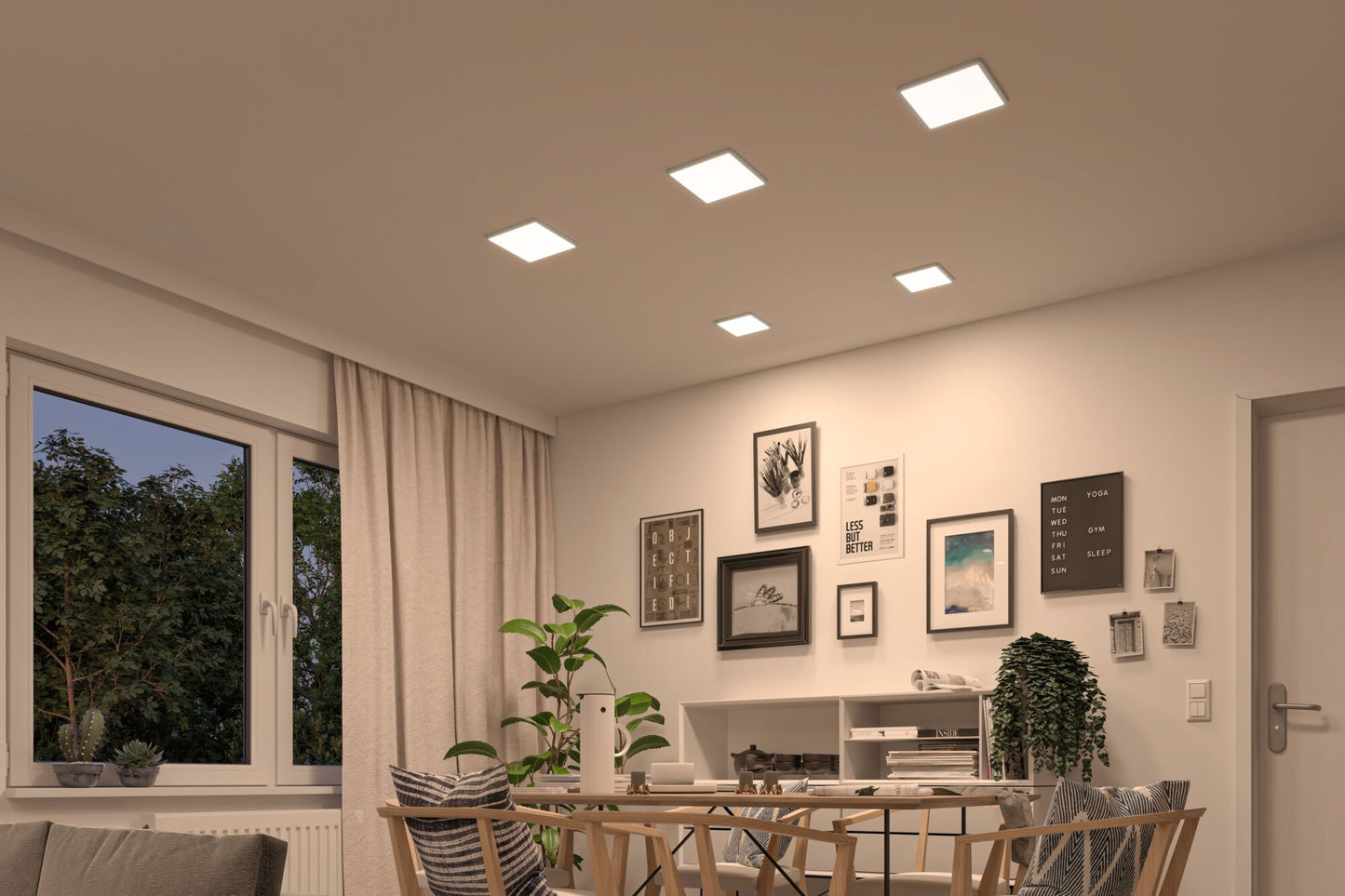 Paulmann VariFit LED Einbaupanel Areo Dim to Warm  IP44 eckig 175x175mm 3 Step Dim to warm Chrom matt dimmbar