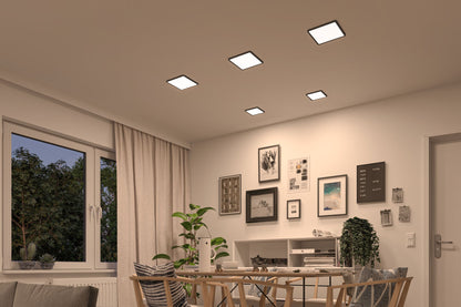 Paulmann VariFit LED Einbaupanel Areo Dim to Warm  IP44 eckig 175x175mm 3 Step Dim to warm Schwarz dimmbar