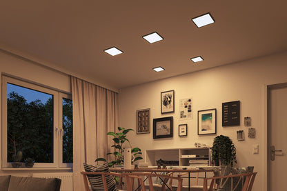 Paulmann VariFit LED Einbaupanel Areo Dim to Warm  IP44 eckig 175x175mm 3 Step Dim to warm Schwarz dimmbar