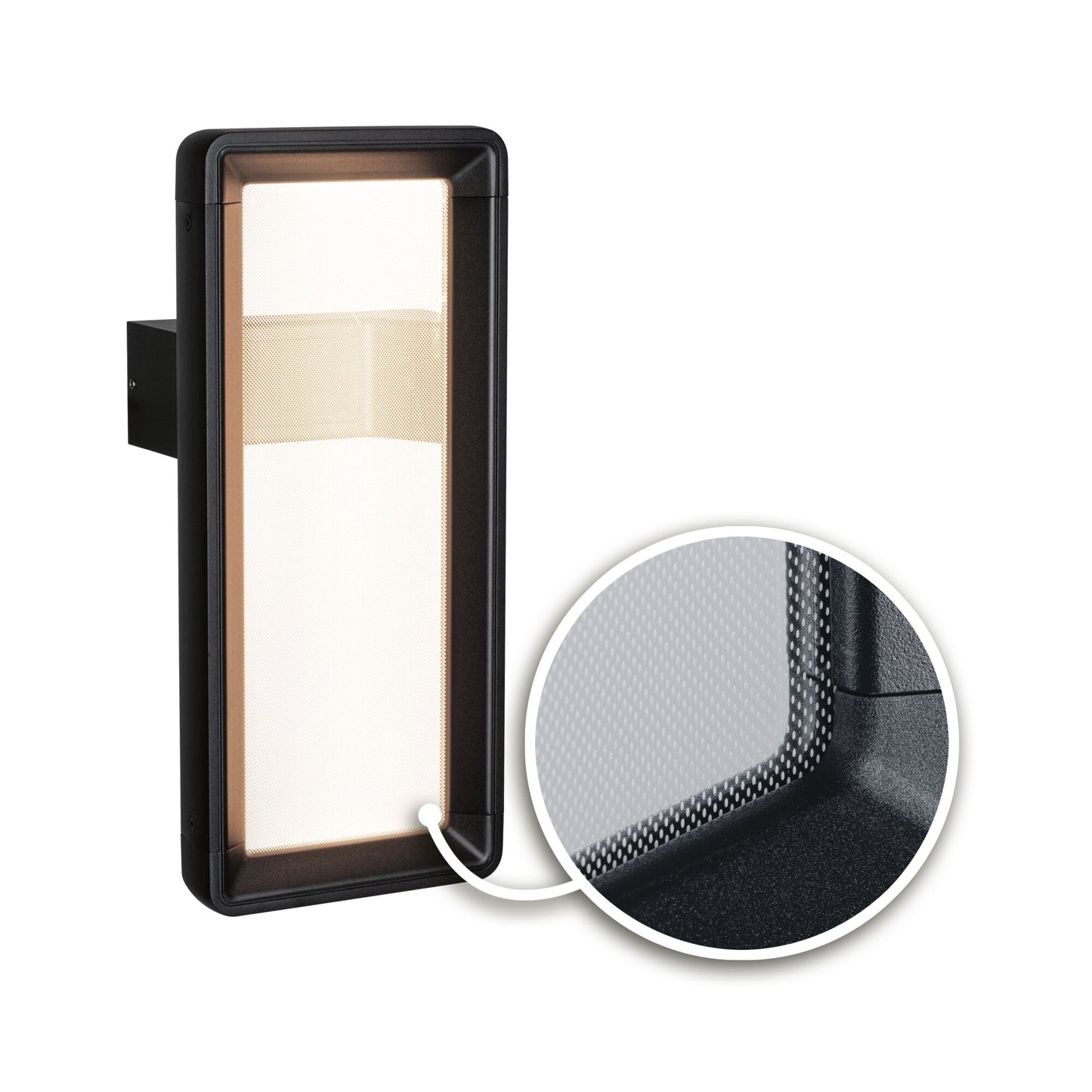 Paulmann LED Außenwandleuchte Reana Dämmerungsgesteuerter Bewegungsmelder (HF) IP44 eckig 176x107mm 3000K 2x3W 2x130lm 230V  Anthrazit Metall