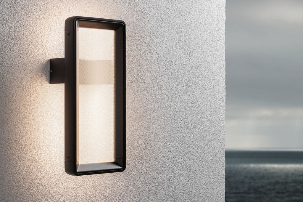 Paulmann LED Außenwandleuchte Reana Dämmerungsgesteuerter Bewegungsmelder (HF) IP44 eckig 176x107mm 3000K 2x3W 2x130lm 230V  Anthrazit Metall