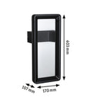 Paulmann LED Außenwandleuchte Reana Dämmerungsgesteuerter Bewegungsmelder (HF) IP44 eckig 176x107mm 3000K 2x3W 2x130lm 230V  Anthrazit Metall