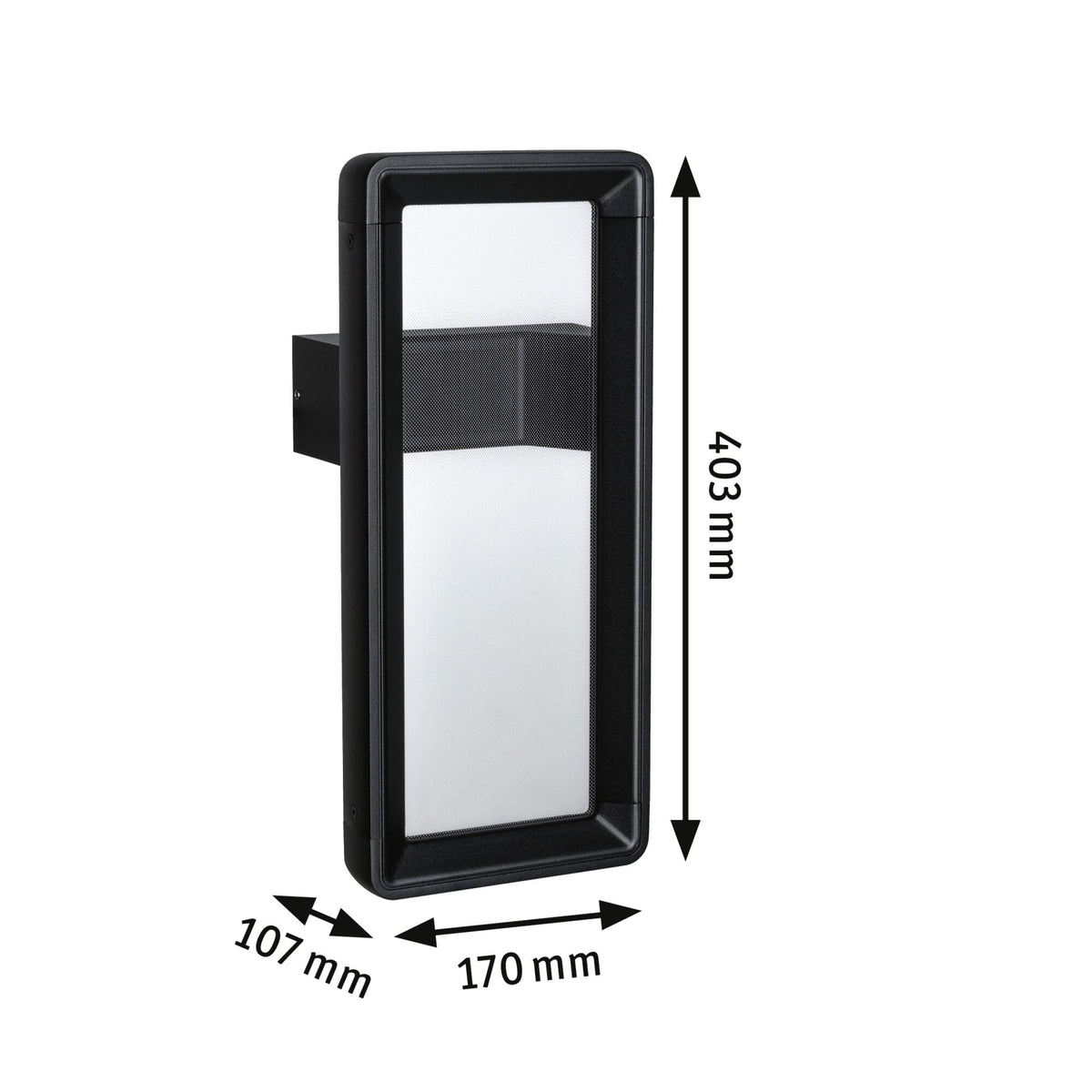 Paulmann LED Außenwandleuchte Reana Dämmerungsgesteuerter Bewegungsmelder (HF) IP44 eckig 176x107mm 3000K 2x3W 2x130lm 230V  Anthrazit Metall
