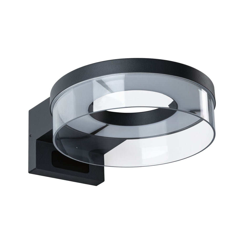 Paulmann LED Außenwandleuchte Capera Dämmerungsgesteuerter Bewegungsmelder (IR) IP44  231mm 3000K 8W / 1,2W 700lm 230V  Anthrazit Aluminium