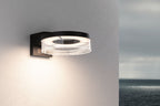Paulmann LED Außenwandleuchte Capera Dämmerungsgesteuerter Bewegungsmelder (IR) IP44  231mm 3000K 8W / 1,2W 700lm 230V  Anthrazit Aluminium