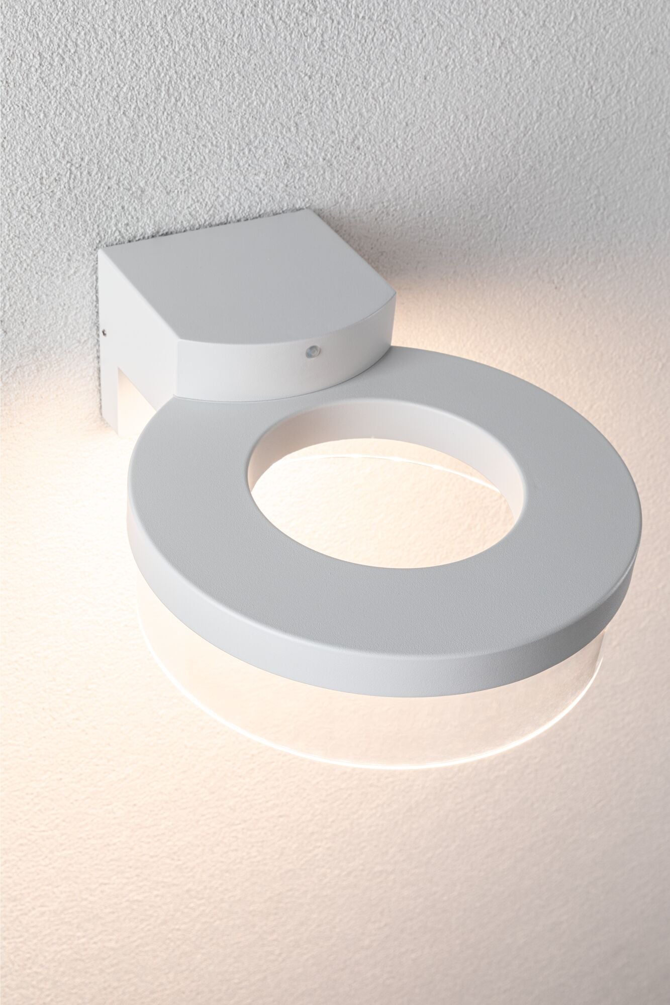 Paulmann LED Außenwandleuchte Capera Dämmerungsgesteuerter Bewegungsmelder (IR) IP44  231mm 3000K 8W / 1,2W 700lm 230V  Weiß Aluminium