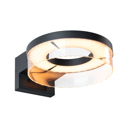 Paulmann LED Außenwandleuchte Capera Dämmerungsgesteuerter Bewegungsmelder (IR) insektenfreundlich Smart Home Zigbee 3.0  IP44  231mm Tunable Warm 12,5W 800lm 230V  Anthrazit Aluminium
