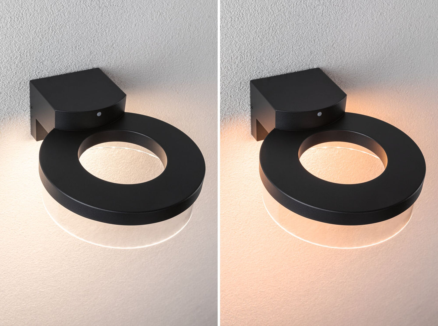 Paulmann LED Außenwandleuchte Capera Dämmerungsgesteuerter Bewegungsmelder (IR) insektenfreundlich Smart Home Zigbee 3.0  IP44  231mm Tunable Warm 12,5W 800lm 230V  Anthrazit Aluminium
