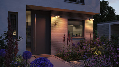Paulmann LED Außenwandleuchte Capera Dämmerungsgesteuerter Bewegungsmelder (IR) insektenfreundlich Smart Home Zigbee 3.0  IP44  231mm Tunable Warm 12,5W 800lm 230V  Anthrazit Aluminium