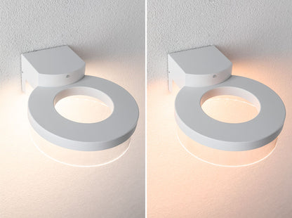 Paulmann LED Außenwandleuchte Capera Dämmerungsgesteuerter Bewegungsmelder (IR) insektenfreundlich Smart Home Zigbee 3.0  IP44  231mm Tunable Warm 12,5W 800lm 230V  Weiß Aluminium