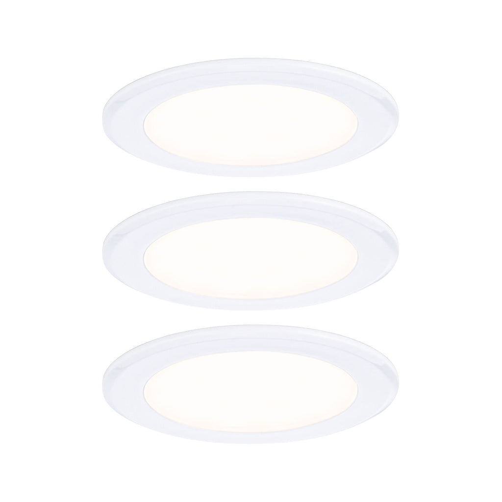 Paulmann LED Möbeleinbauleuchten  3er-Set rund 65mm 3x2,5W 3x180lm 230/12V  3000K Weiß