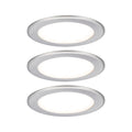 Paulmann LED Möbeleinbauleuchten  3er-Set rund 65mm 3x2,5W 3x180lm 230/12V  3000K Eisen gebürstet