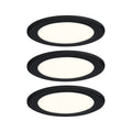 Paulmann LED Möbeleinbauleuchten  3er-Set rund 65mm 3x2,5W 3x180lm 230/12V  3000K Schwarz matt