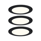 Paulmann LED Möbeleinbauleuchten  3er-Set rund 65mm 3x2,5W 3x180lm 230/12V  3000K Schwarz matt