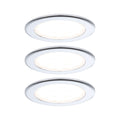 Paulmann LED Möbeleinbauleuchten  3er-Set rund 65mm 3x2,5W 3x180lm 230/12V  3000K Chrom