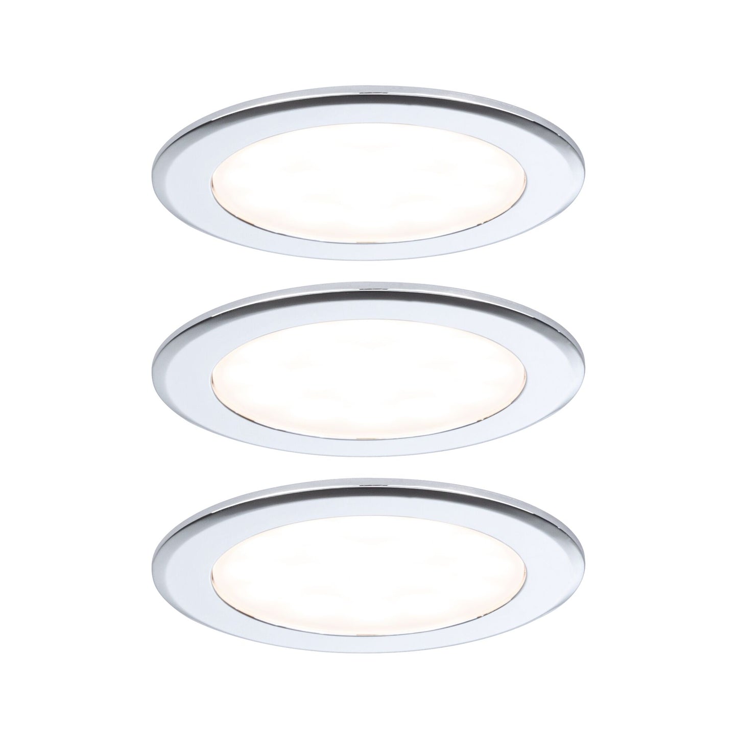 Paulmann LED Möbeleinbauleuchten  3er-Set rund 65mm 3x2,5W 3x180lm 230/12V  3000K Chrom
