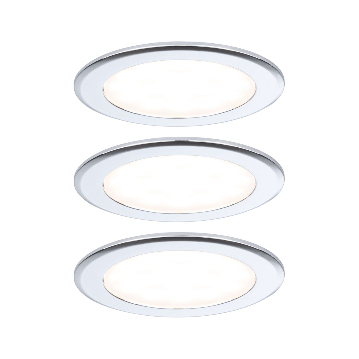 Paulmann LED Möbeleinbauleuchten  3er-Set rund 65mm 3x2,5W 3x180lm 230/12V  3000K Chrom