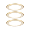 Paulmann LED Möbeleinbauleuchten  3er-Set rund 65mm 3x2,5W 3x180lm 230/12V  3000K Gold matt
