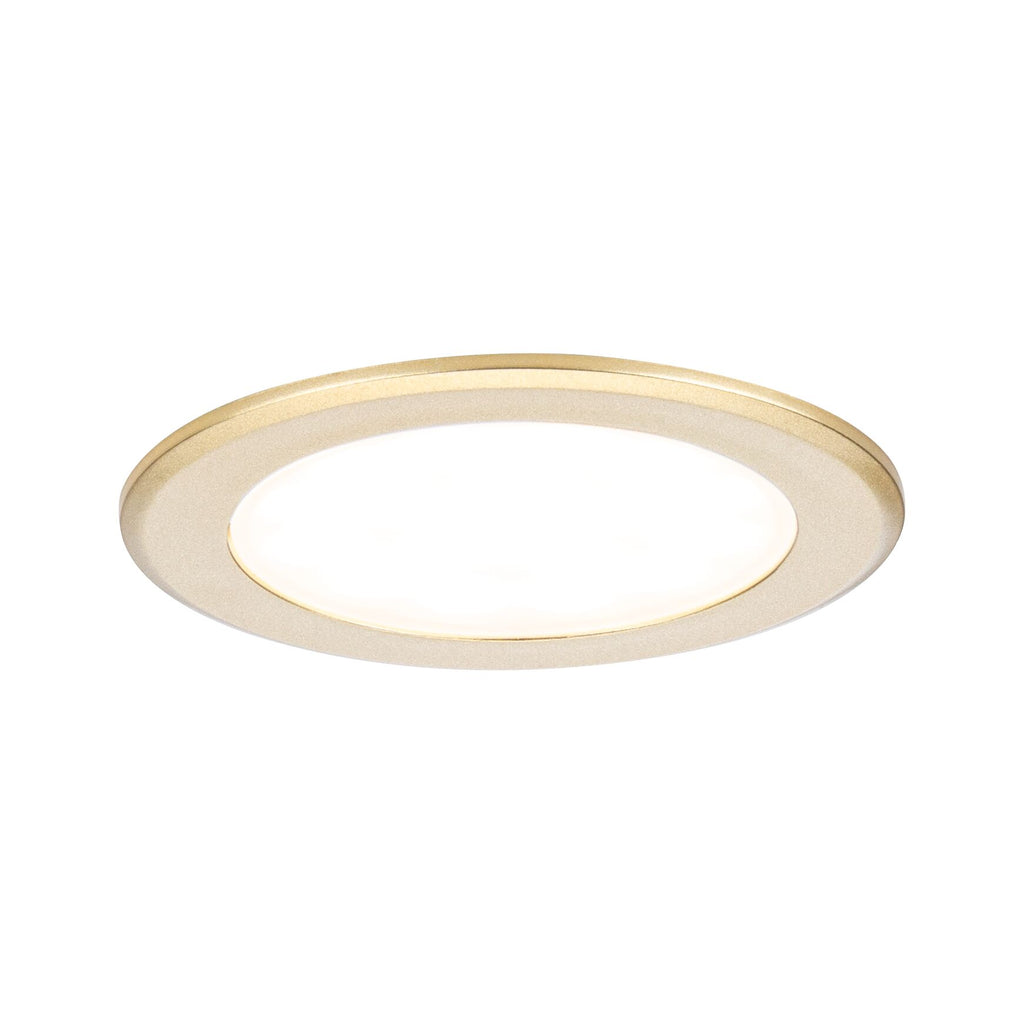 Paulmann LED Möbeleinbauleuchten  3er-Set rund 65mm 3x2,5W 3x180lm 230/12V  3000K Gold matt