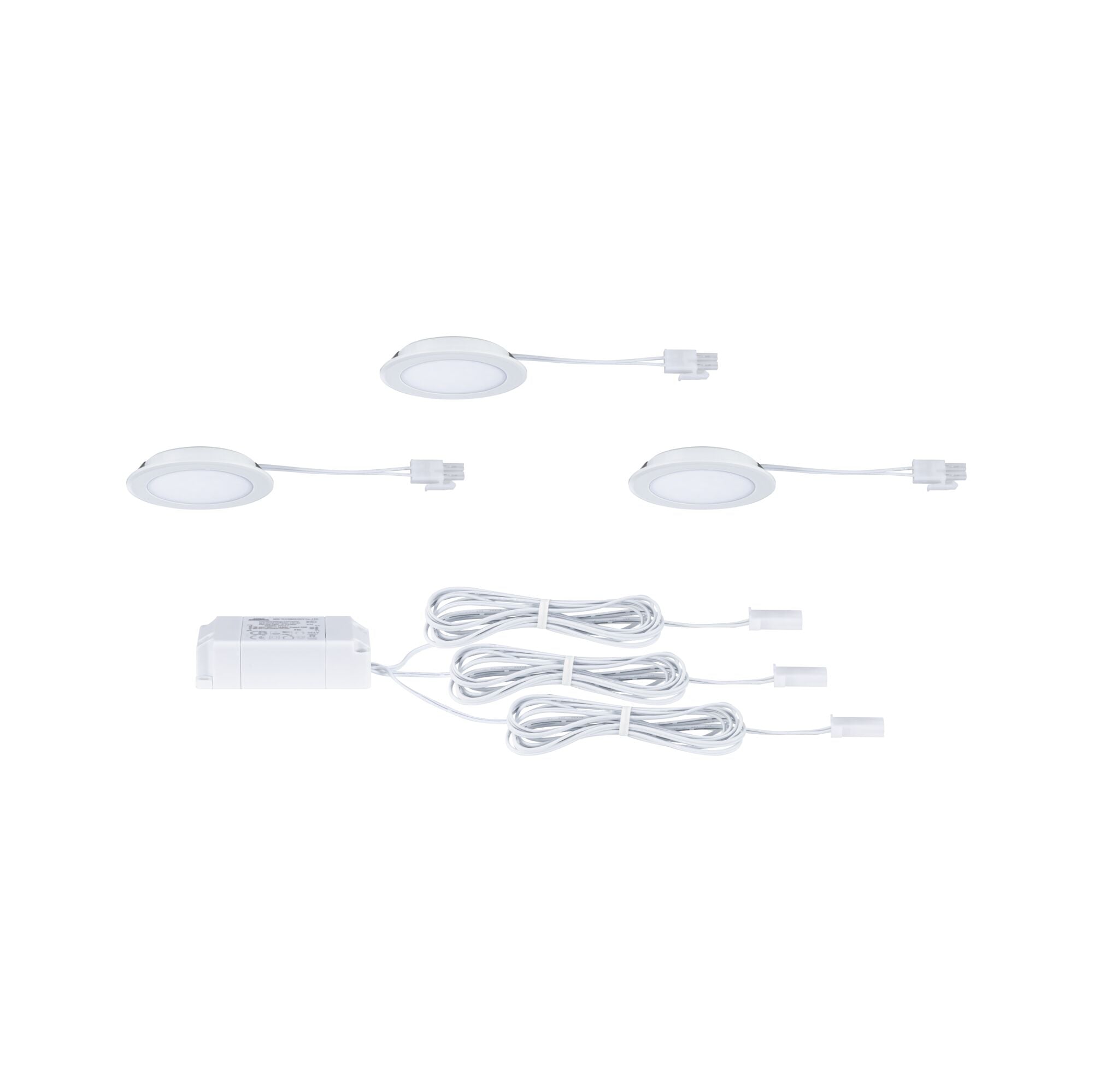 Paulmann LED Möbeleinbauleuchten  3er-Set rund 65mm 3x2,5W 3x180lm 230/12V  4000K Weiß
