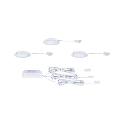 Paulmann LED Möbeleinbauleuchten  3er-Set rund 65mm 3x2,5W 3x180lm 230/12V  4000K Weiß