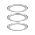 Paulmann LED Möbeleinbauleuchten  3er-Set rund 65mm 3x2,5W 3x180lm 230/12V  4000K Eisen gebürstet