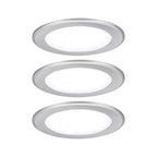 Paulmann LED Möbeleinbauleuchten  3er-Set rund 65mm 3x2,5W 3x180lm 230/12V  4000K Eisen gebürstet